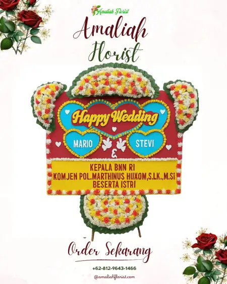 Papan Bunga Pernikahan Nanggungan